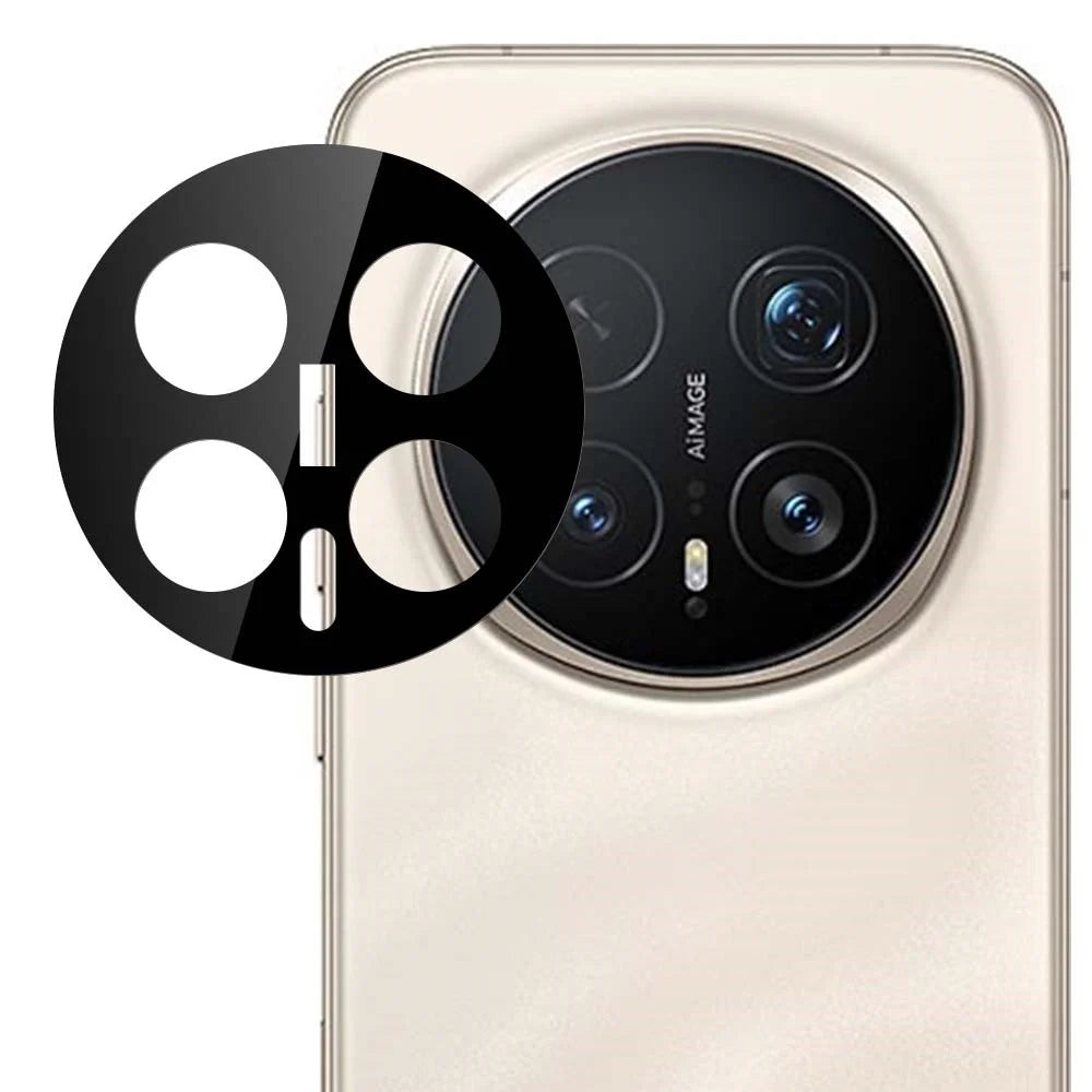 For Honor Magic8 5G Camera Lens Protector with Black Circle Design Tempered Glass Full Coverage Lens Film - 1