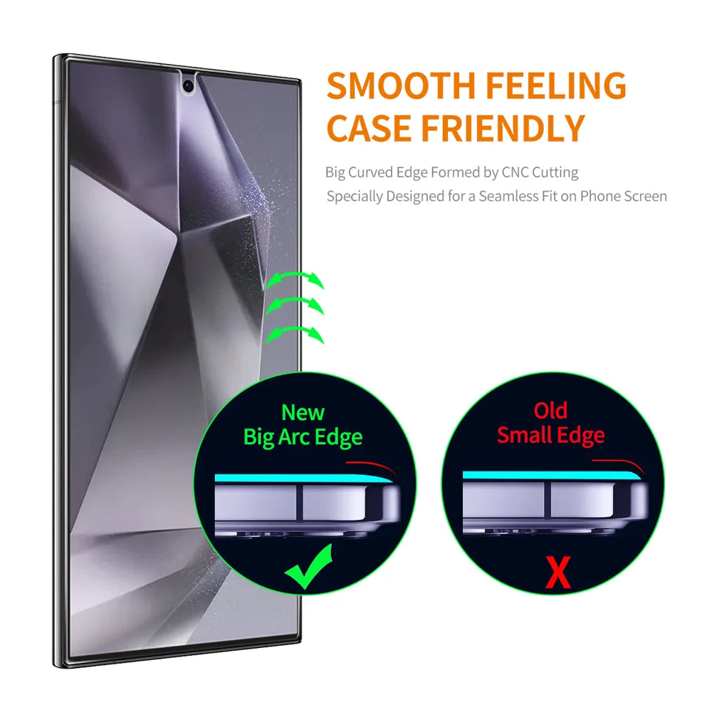 ENKAY HAT PRINCE For Samsung Galaxy S26 Ultra 2Pcs Screen Protector   Fingerprint Unlock 0.18mm High Aluminum-silicon Glass - Transparent - 3