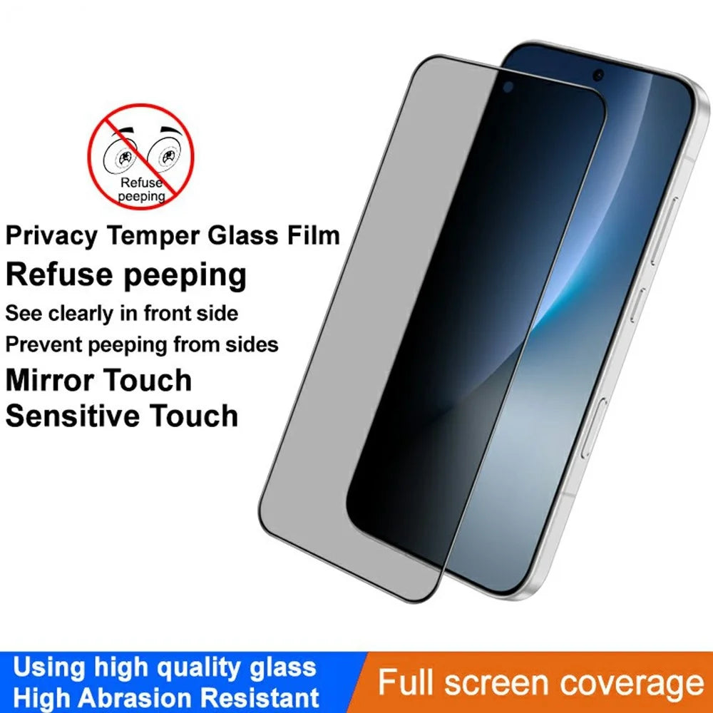 IMAK For Honor Magic8 5G Privacy Screen Protector Anti Peep Full Cover Tempered Glass Film (Fingerprint Unlock) - 3