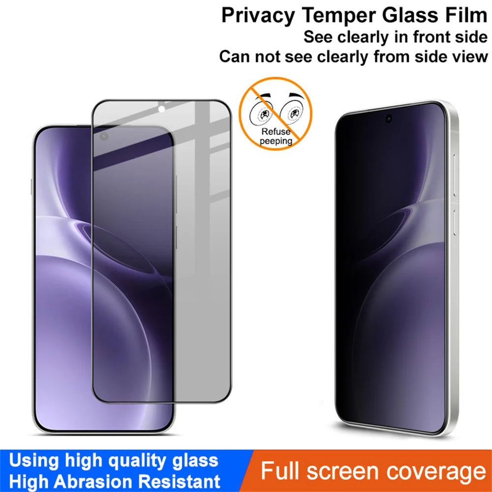 IMAK For vivo X300 Pro 5G / Y600 Pro 5G Privacy Screen Protector Anti Peep Full Cover Tempered Glass Film (Fingerprint Unlock) - 3