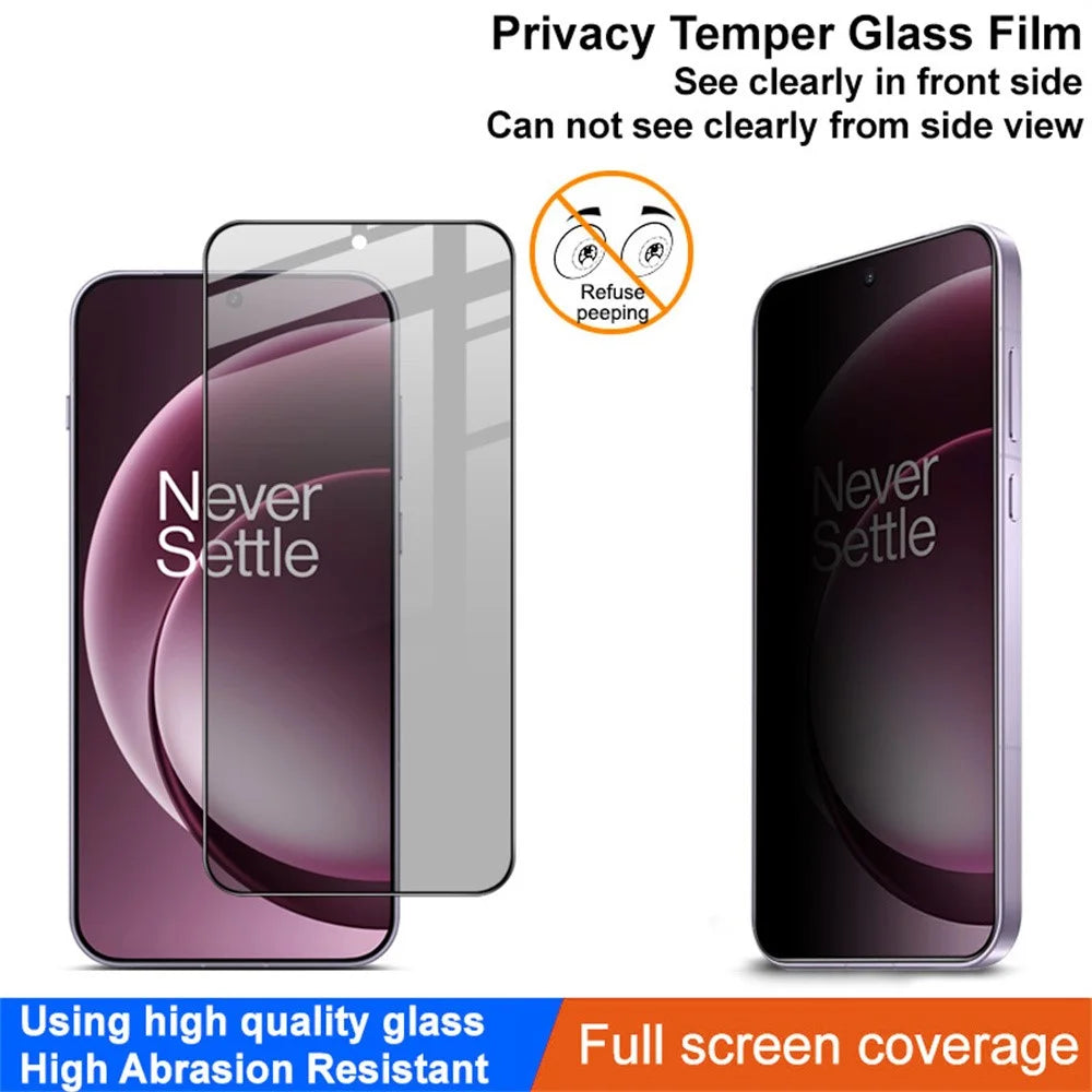 IMAK For OnePlus 15 5G Privacy Screen Protector Anti Peep Full Cover Tempered Glass Film (Fingerprint Unlock) - 3