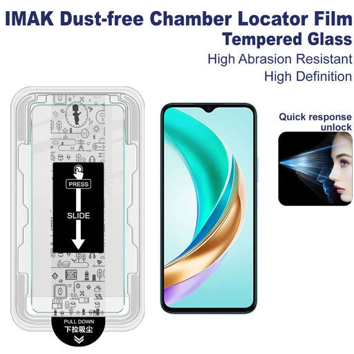 IMAK H Series For Honor X6b Plus 4G Tempered Glass Screen Protector Film with Dust-free Installation Tool - Transparent - 2