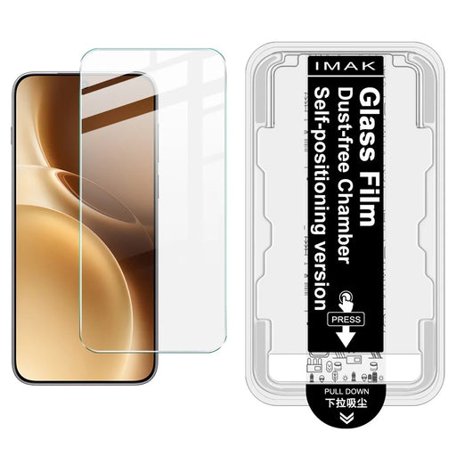 IMAK H Series For vivo X300 Pro 5G Tempered Glass Screen Protector Easy Installation Film with Auto Dust-Remove Tool - Transparent Kit (NOT Complete Covering) (Fingerprint Unlock) - 1