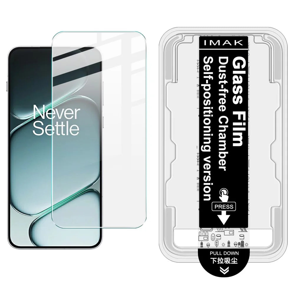 IMAK H Series For OnePlus Ace 6T 5G / Ace 6 5G / 15R 5G Tempered Glass Screen Protector Easy Installation Film with Auto Dust-Remove Tool - Transparent Kit (NOT Complete Covering) (Fingerprint Unlock) - 1