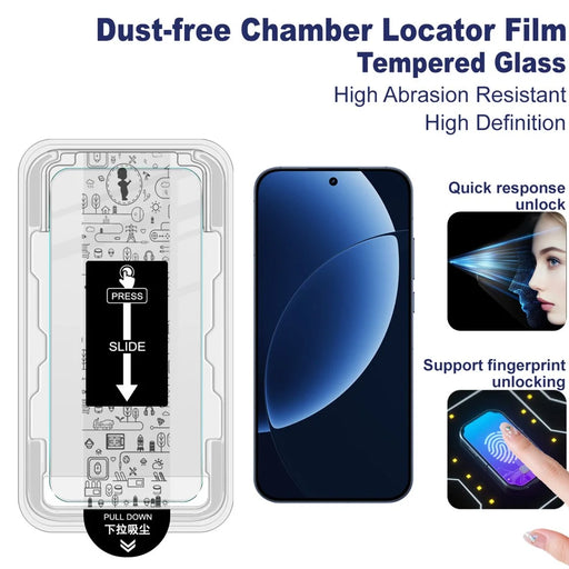 IMAK H Series For Oppo K15 Pro+ 5G / Realme GT 8 Pro 5G / GT 8 5G Tempered Glass Screen Protector Easy Installation Film with Auto Dust-Remove Tool - Transparent Kit (NOT Complete Covering) (Fingerprint Unlock) - 2
