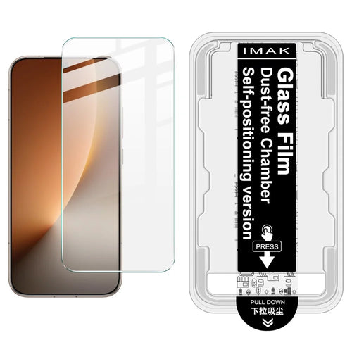 IMAK H Series For Honor Magic8 5G Tempered Glass Screen Protector Easy Installation Film with Auto Dust-Remove Tool - Transparent Kit (NOT Complete Covering) (Fingerprint Unlock) - 1