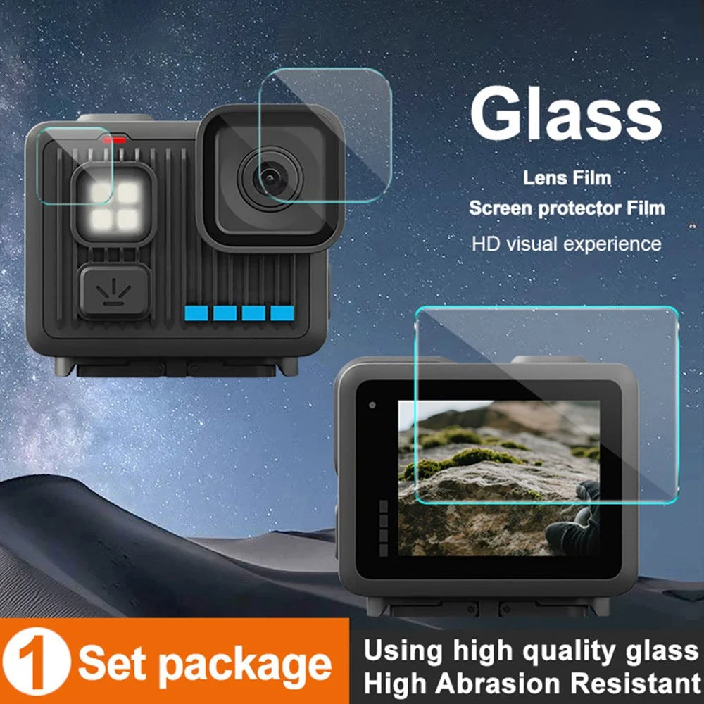 IMAK For GoPro LIT Hero Camera Tempered Glass Screen Protector + Lens Protector Kit - 3