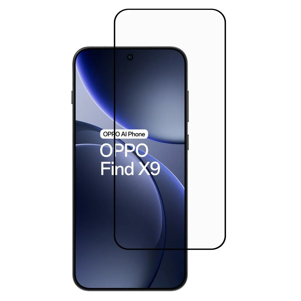 For Oppo Find X9 5G Screen Protector Silk Printing Tempered Glass 0.18mm Ultra-Thin Film (Support Fingerprint Unlock) - 1
