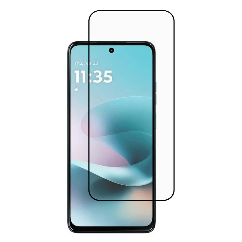 For Motorola Moto G67 Power 5G Full Screen Protector Silk Printing Full Glue Tempered Glass Screen Film - 1
