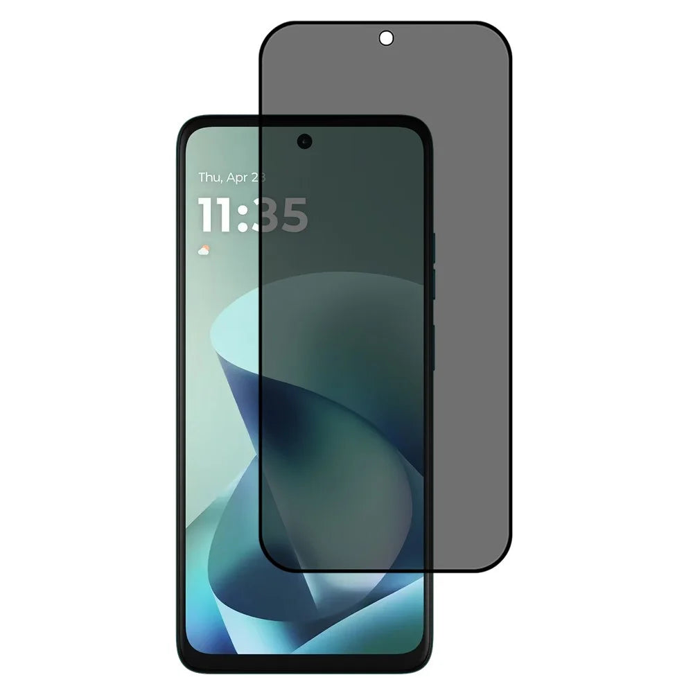For Motorola Moto G57 Power 5G Anti-Peep Tempered Glass Full Covering Silk Printing Screen Protector (No Fingerprint Unlock) - 1
