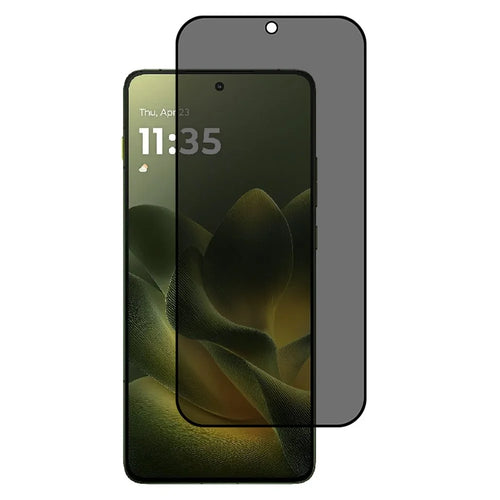 For Motorola Edge 70 5G Anti-Peep Tempered Glass Full Covering Silk Printing Screen Protector (No Fingerprint Unlock) - 1
