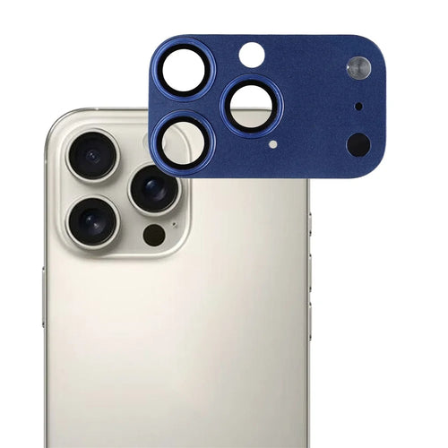2Pcs Camera Lens Protector for iPhone 16 Pro Max / 15 Pro Max / 14 Pro Max Transform to 17 Pro Max Metal + Tempered Glass Lens Film - Blue - 1