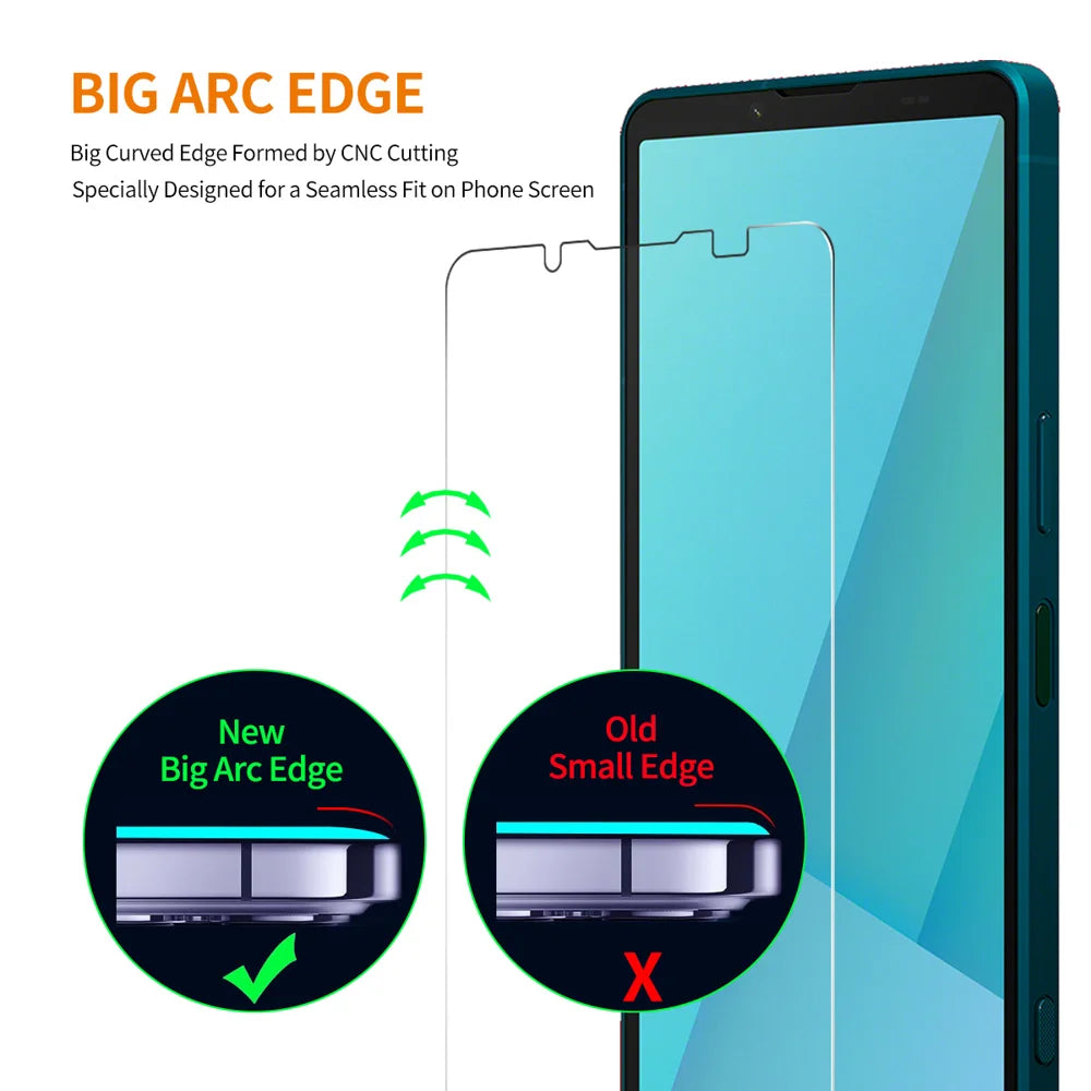 ENKAY HAT PRINCE For Sony Xperia 10 VII 2Pcs Screen Protector   9H Clear High Aluminum-Silicon Glass Film - Transparent - 4