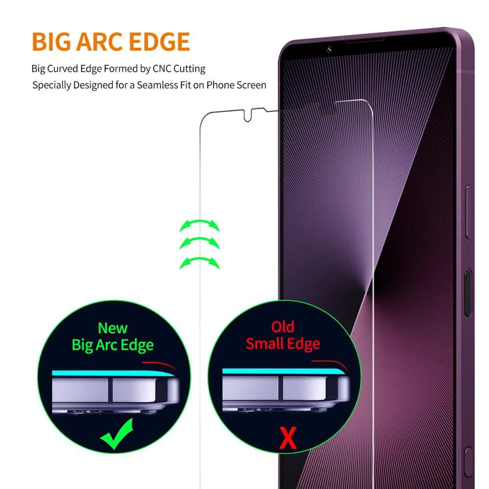 ENKAY HAT PRINCE For Sony Xperia 1 VII 2Pcs Screen Protector   9H Clear High Aluminum-Silicon Glass Film - Transparent - 4