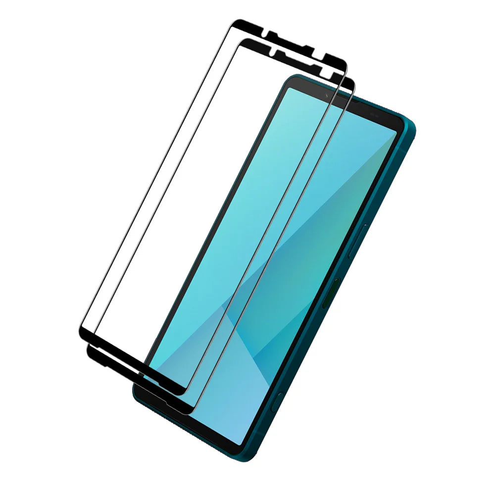ENKAY HAT PRINCE For Sony Xperia 10 VII 2Pcs Screen Protector   9H Silk Printing 0.26mm Tempered Glass - Transparent - 1