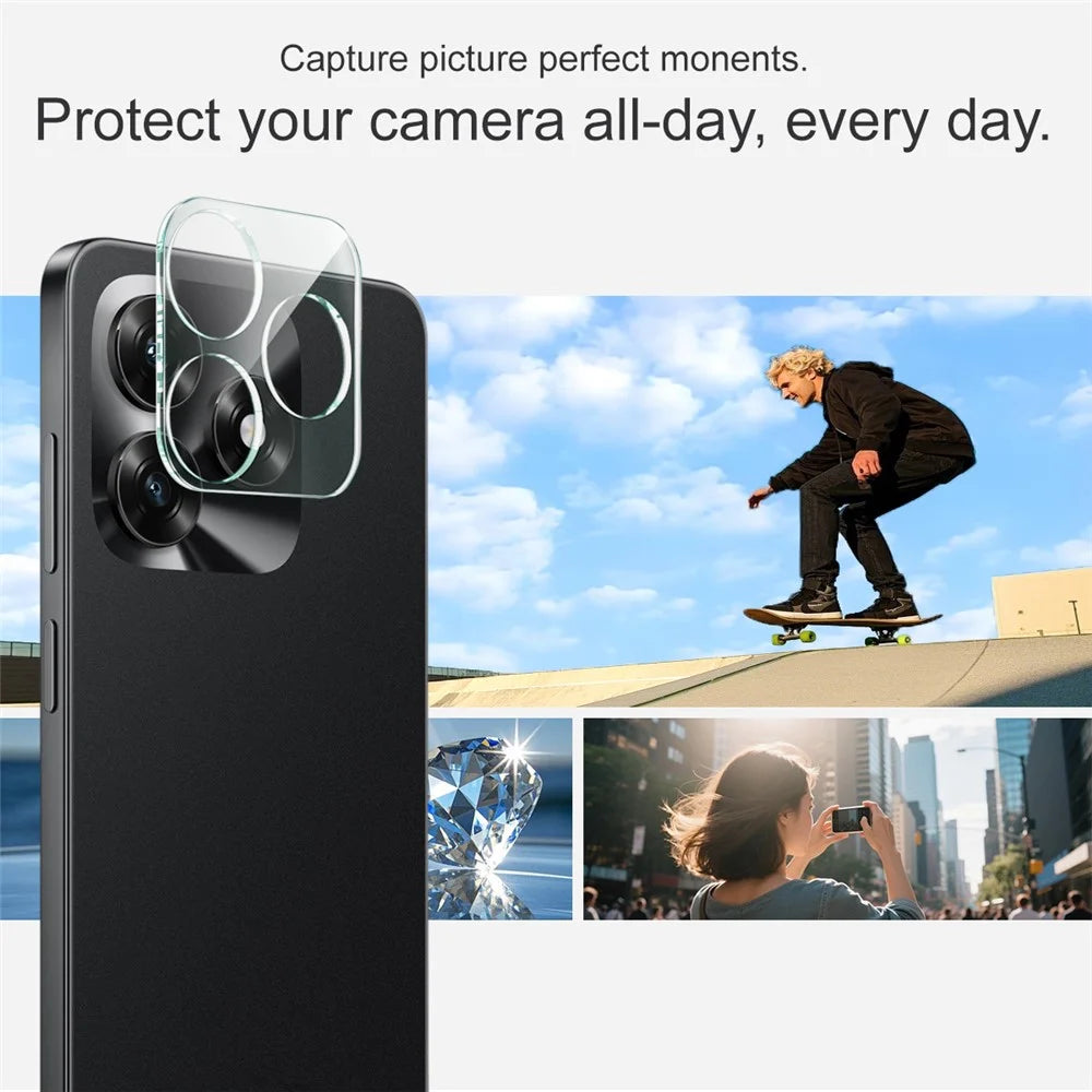 IMAK For Honor X5c Plus 4G / X5c 4G Tempered Glass Full Cover Camera Lens Protector + Acrylic Lens Cap - 4