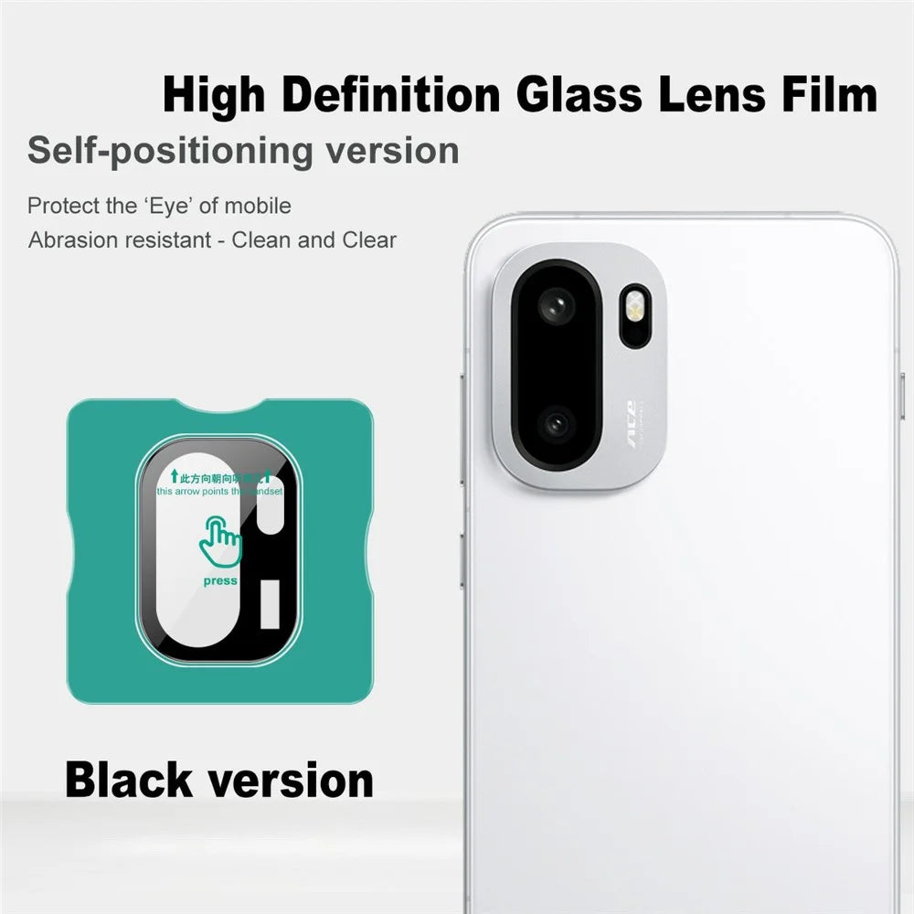IMAK For OnePlus Ace 6 5G Tempered Glass Camera Lens Protector with Self Positioning Frame (Black Version) - 4