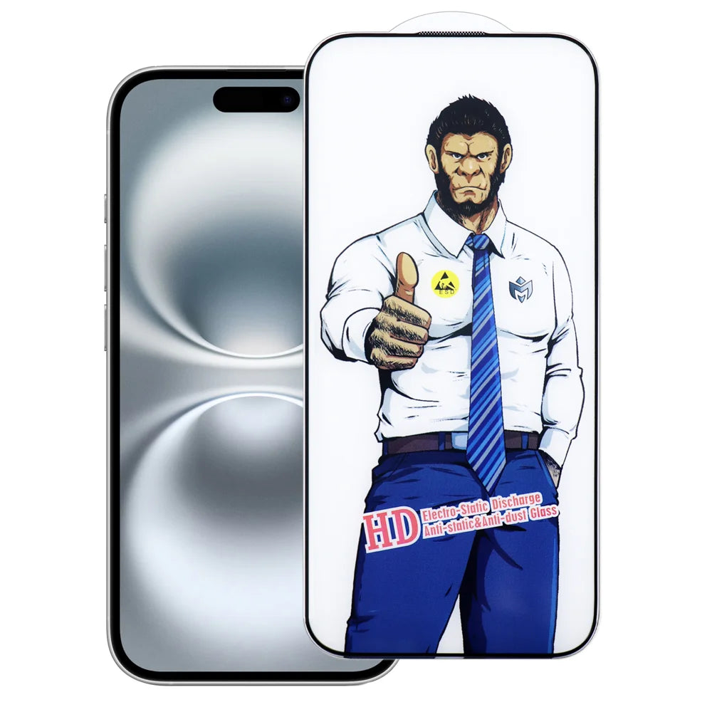For iPhone 16 Full Screen Protector Anti-explosion HD Clear High Aluminium-silicon Glass Film - As Shown - 1