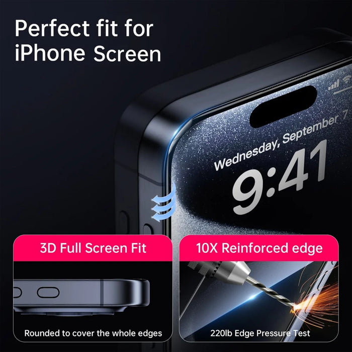 For iPhone 14 Plus Full Screen Protector Anti-explosion HD Clear High Aluminium-silicon Glass Film - As Shown - 4