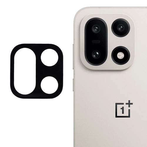 For OnePlus 15 5G Tempered Glass Lens Protector Black Silk Printing Camera Lens Film - 1