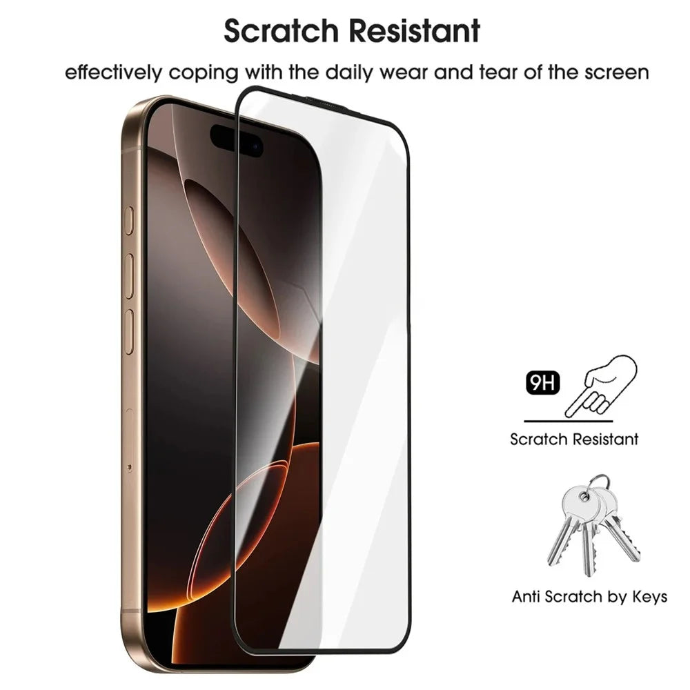For iPhone 18 Pro Max / 17 Pro Max Full Screen Protector HD Clear Silk Printing High Aluminium-silicon Glass Film with Dust Removal Installation Frame - 2