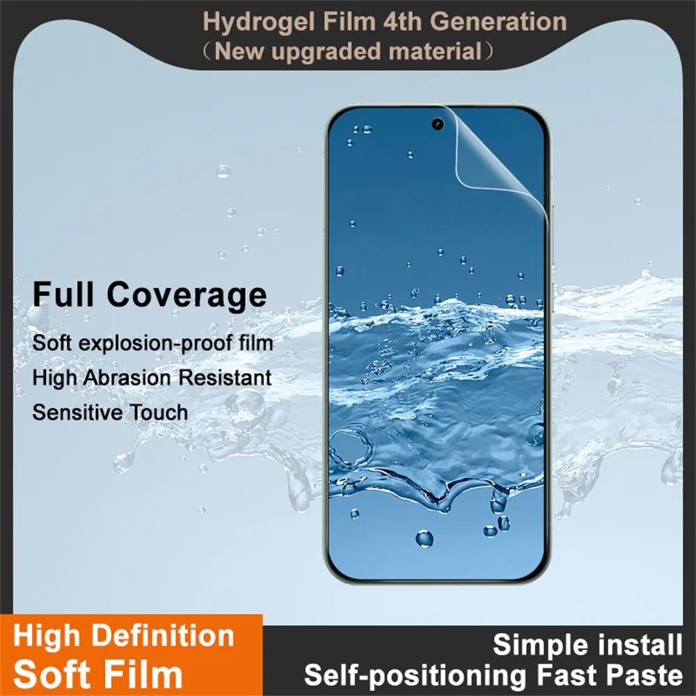 IMAK Hydrogel Film 4th For Realme GT 8 Pro 5G / GT 8 5G Full Screen Protector Ultra Clear Full Glue Soft TPU Film (Fingerprint Unlock) - Transparent - 3