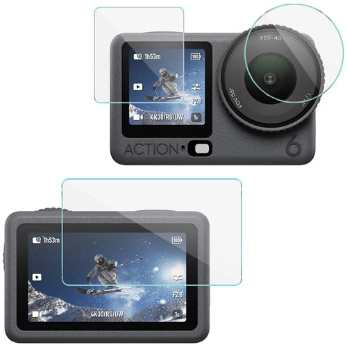 IMAK For DJI Osmo Action 6 Camera Tempered Glass Screen Protector + Lens Protector Kit - 1