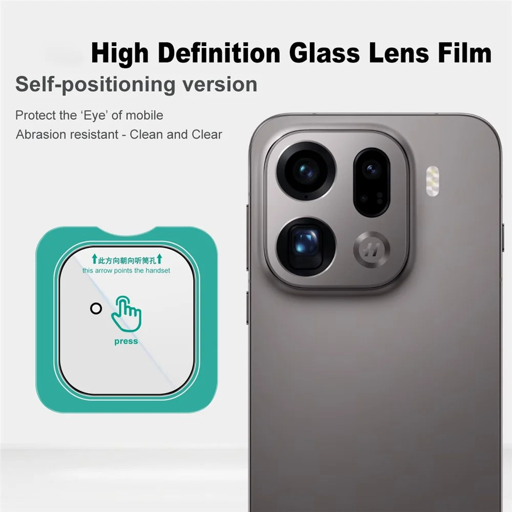 IMAK For Oppo Find X9 Pro 5G Camera Lens Protector Tempered Glass Full Cover Lens Film with Self Positioning Frame - 3