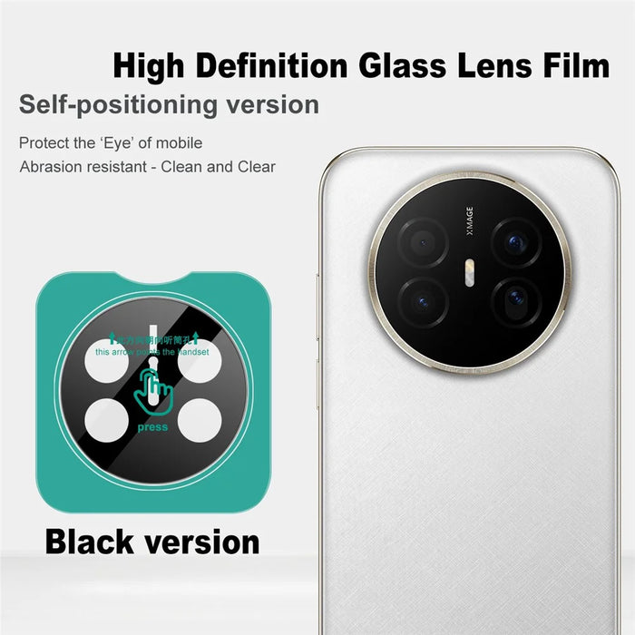 IMAK For Huawei Mate 70 Air Tempered Glass Full Cover Camera Lens Protector with Self Positioning Frame (Black Version) - 3