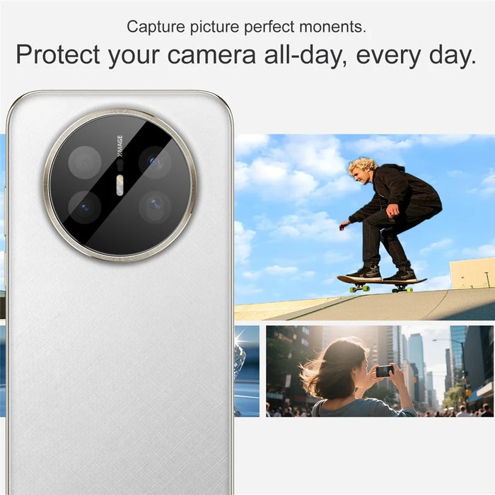 IMAK For Huawei Mate 70 Air Tempered Glass Full Cover Camera Lens Protector with Self Positioning Frame (Black Version) - 5
