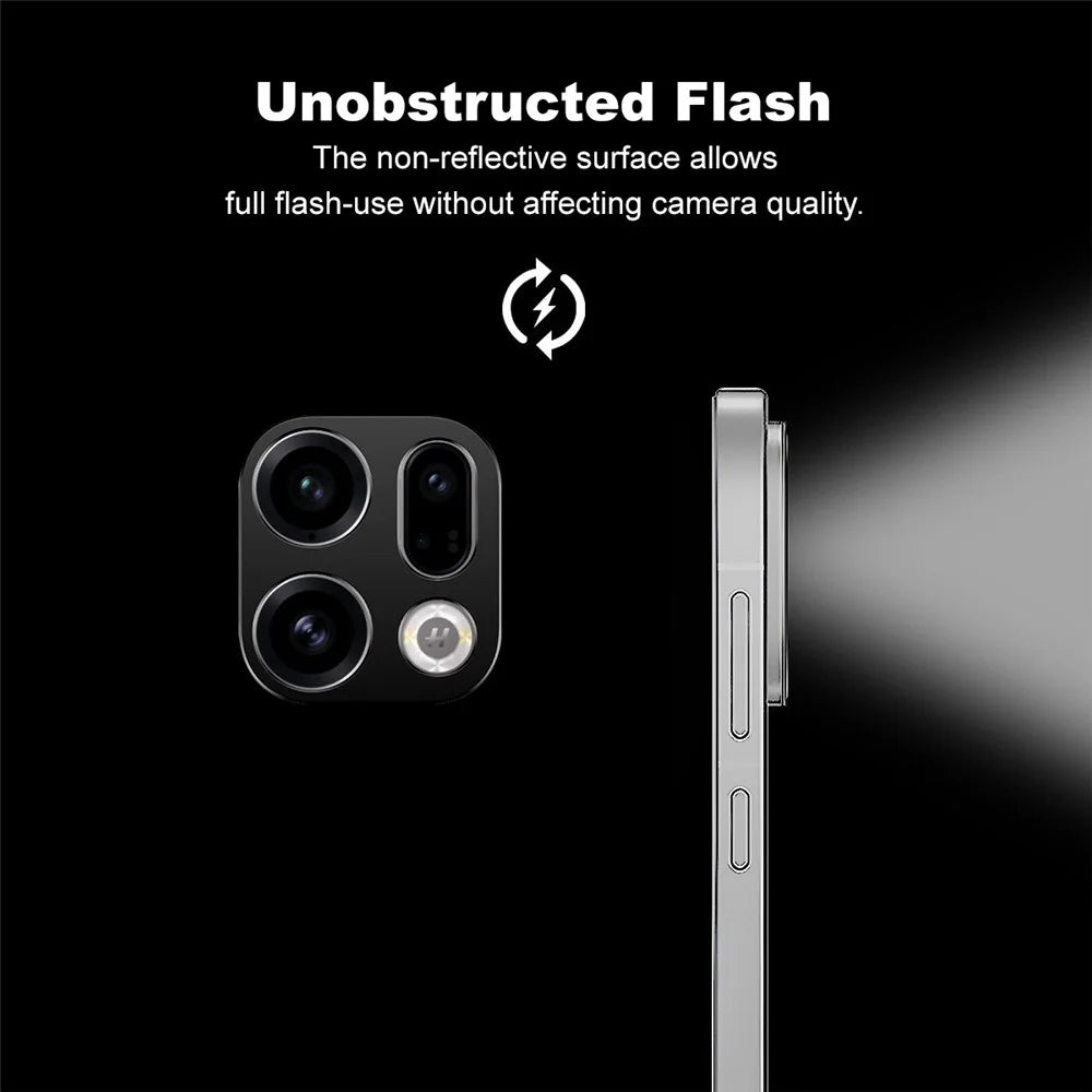 IMAK For Oppo Find X9 5G Metal Camera Lens Protector Lens Protective Cover - Black - 3
