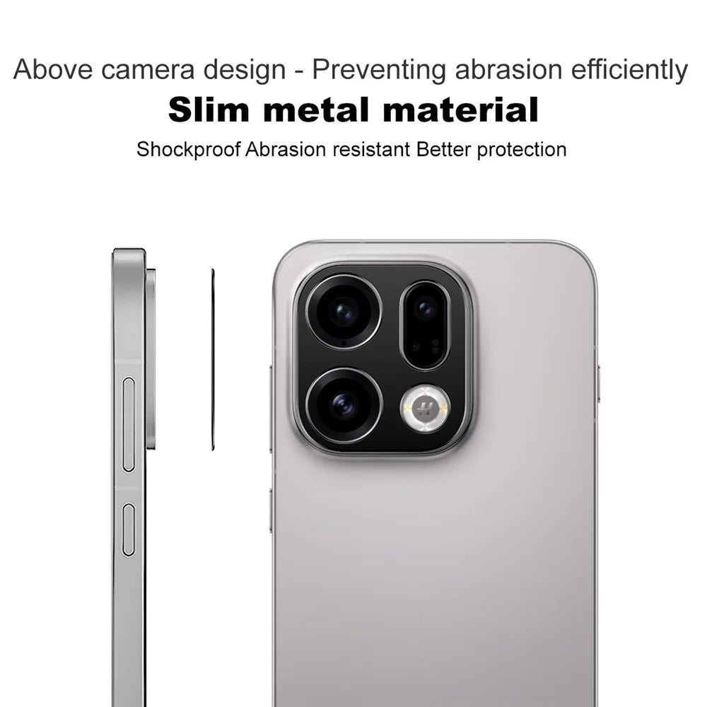 IMAK For Oppo Find X9 5G Metal Camera Lens Protector Lens Protective Cover - Black - 4