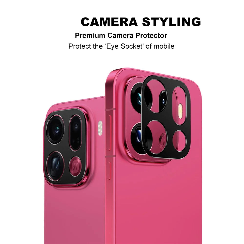 IMAK For Oppo Find X9 Pro 5G Metal Camera Lens Protector Lens Protective Cover - Black - 2