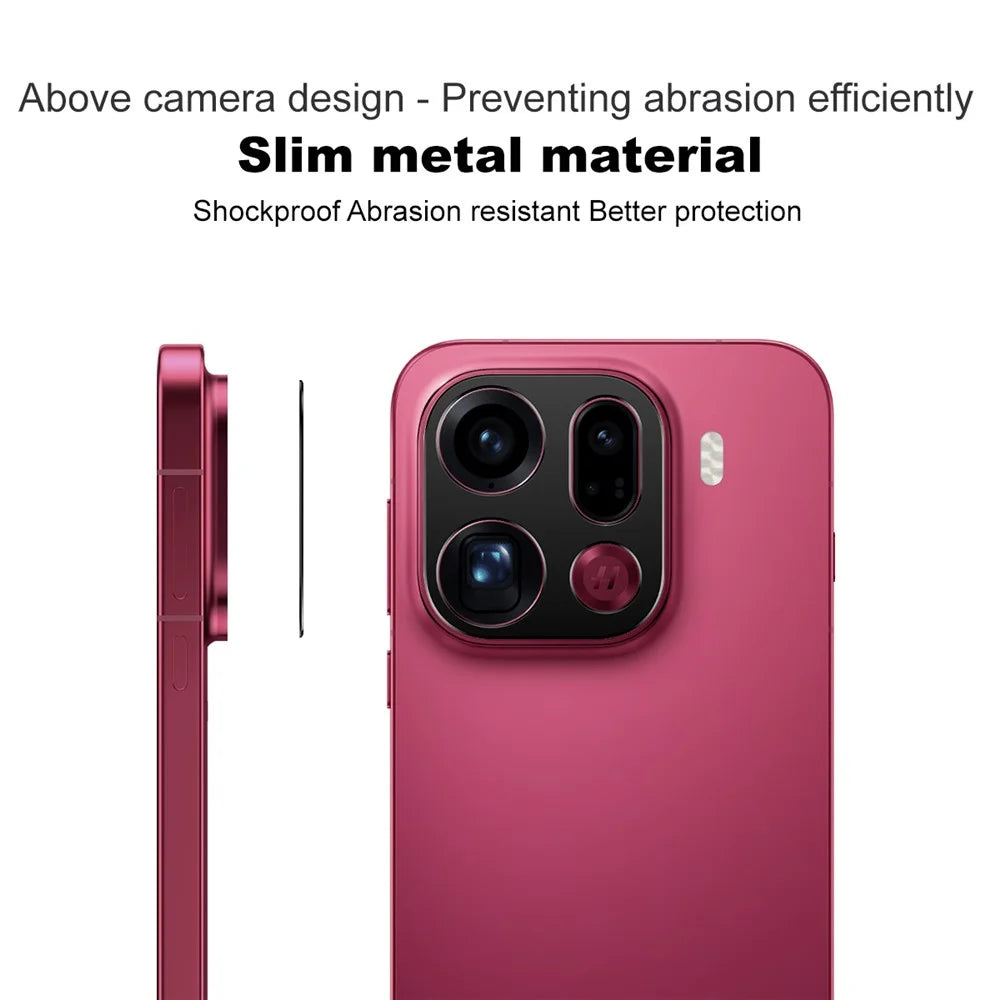 IMAK For Oppo Find X9 Pro 5G Metal Camera Lens Protector Lens Protective Cover - Black - 4