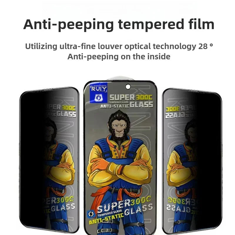 For iPhone XS 5.8 inch 10Pcs Anti-Spy Full Screen Protector 300C Large Arc Anti Static Silk Printing Tempered Glass Film - As Shown - 2