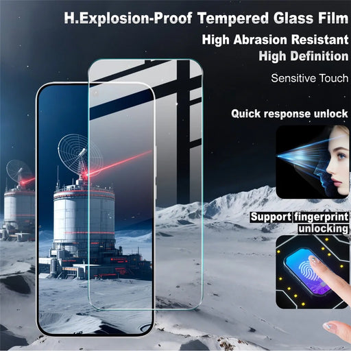 IMAK H Series For vivo iQOO 15 5G Screen Protector Tempered Glass HD Clear Film (NOT Complete Covering) (Fingerprint Unlock) - 2