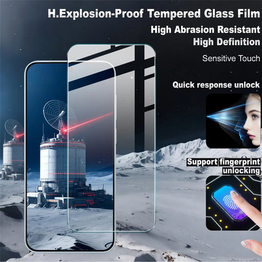 IMAK H Series For vivo X300 5G Screen Protector Tempered Glass HD Clear Film (NOT Complete Covering) (Fingerprint Unlock) - 2