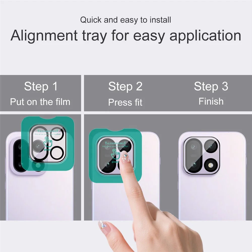 IMAK For OnePlus 15 5G Camera Lens Protector Tempered Glass Full Cover Lens Film with Self Positioning Frame - 4