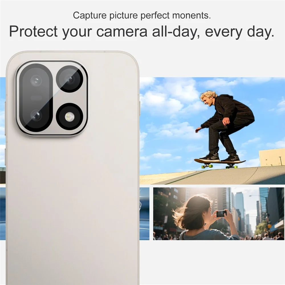 IMAK For OnePlus 15 5G Camera Lens Protector Tempered Glass Full Cover Lens Film with Self Positioning Frame - 5