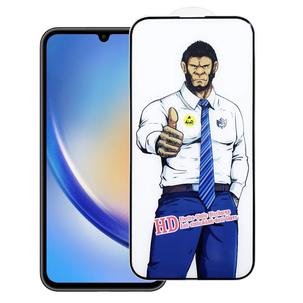 For Samsung Galaxy A34 5G Full Screen Protector Anti-explosion HD Clear High Aluminium-silicon Glass Film - As Shown - 1