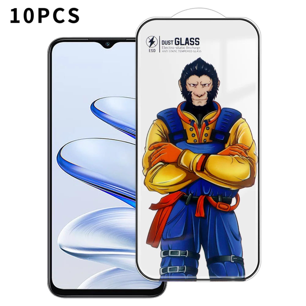 For Honor 70 Lite 5G 10Pcs Full Screen Protector 3D Arc 120C Anti-Static Silk Printing High Aluminium-silicon Glass Film - As Shown - 1