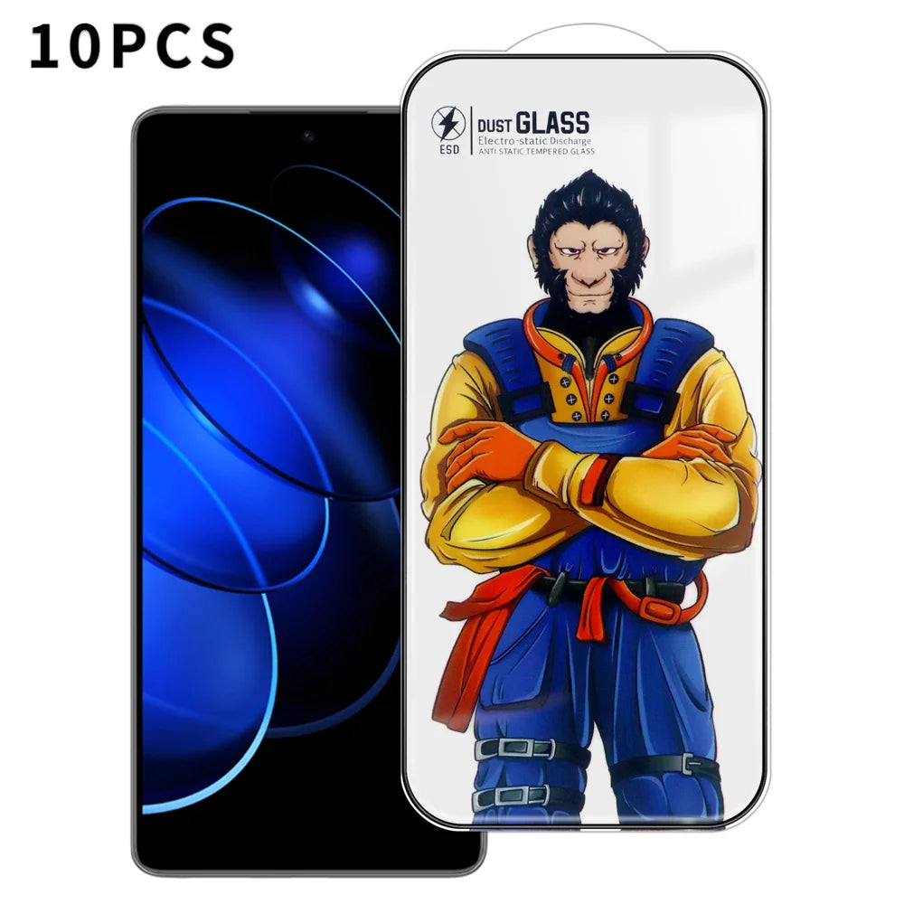 For Honor 80 GT 5G 10Pcs Full Screen Protector 3D Arc 120C Anti-Static Silk Printing High Aluminium-silicon Glass Film - As Shown - 1