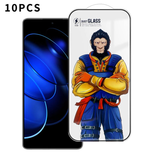 For Honor 80 GT 5G 10Pcs Full Screen Protector 3D Arc 120C Anti-Static Silk Printing High Aluminium-silicon Glass Film - As Shown - 1