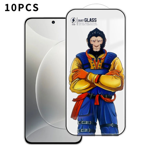 For Honor 300 10Pcs Full Screen Protector 3D Arc 120C Anti-Static Silk Printing High Aluminium-silicon Glass Film - As Shown - 1