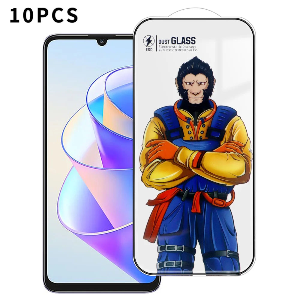 For Honor Play 40 Plus 5G 10Pcs Full Screen Protector 3D Arc 120C Anti-Static Silk Printing High Aluminium-silicon Glass Film - As Shown - 1