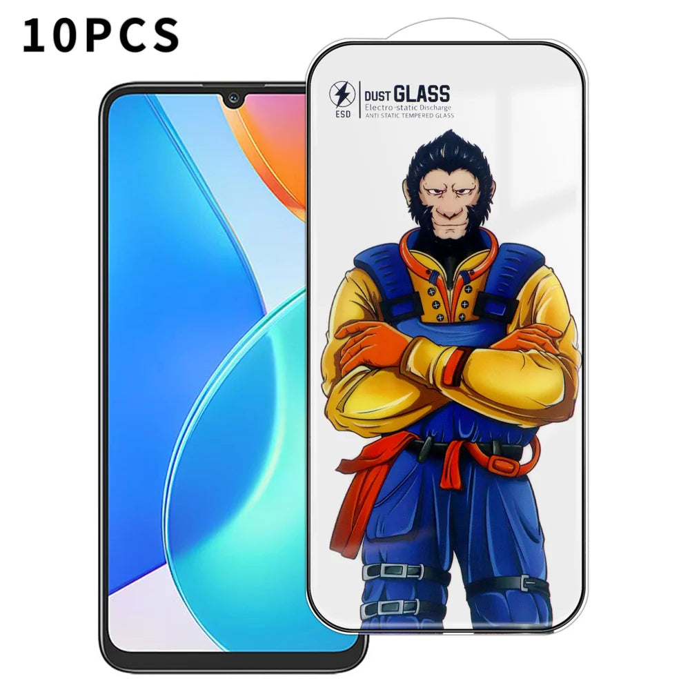 For Honor Play 30 Plus 5G 10Pcs Full Screen Protector 3D Arc 120C Anti-Static Silk Printing High Aluminium-silicon Glass Film - As Shown - 1