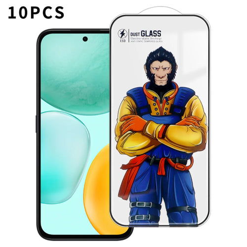 For Honor Play 60 5G 10Pcs Full Screen Protector 3D Arc 120C Anti-Static Silk Printing High Aluminium-silicon Glass Film - As Shown - 1