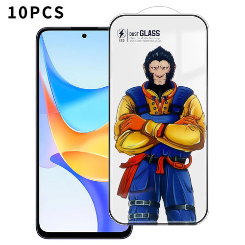 For Honor Play 50 Plus 5G 10Pcs Full Screen Protector 3D Arc 120C Anti-Static Silk Printing High Aluminium-silicon Glass Film - As Shown - 1
