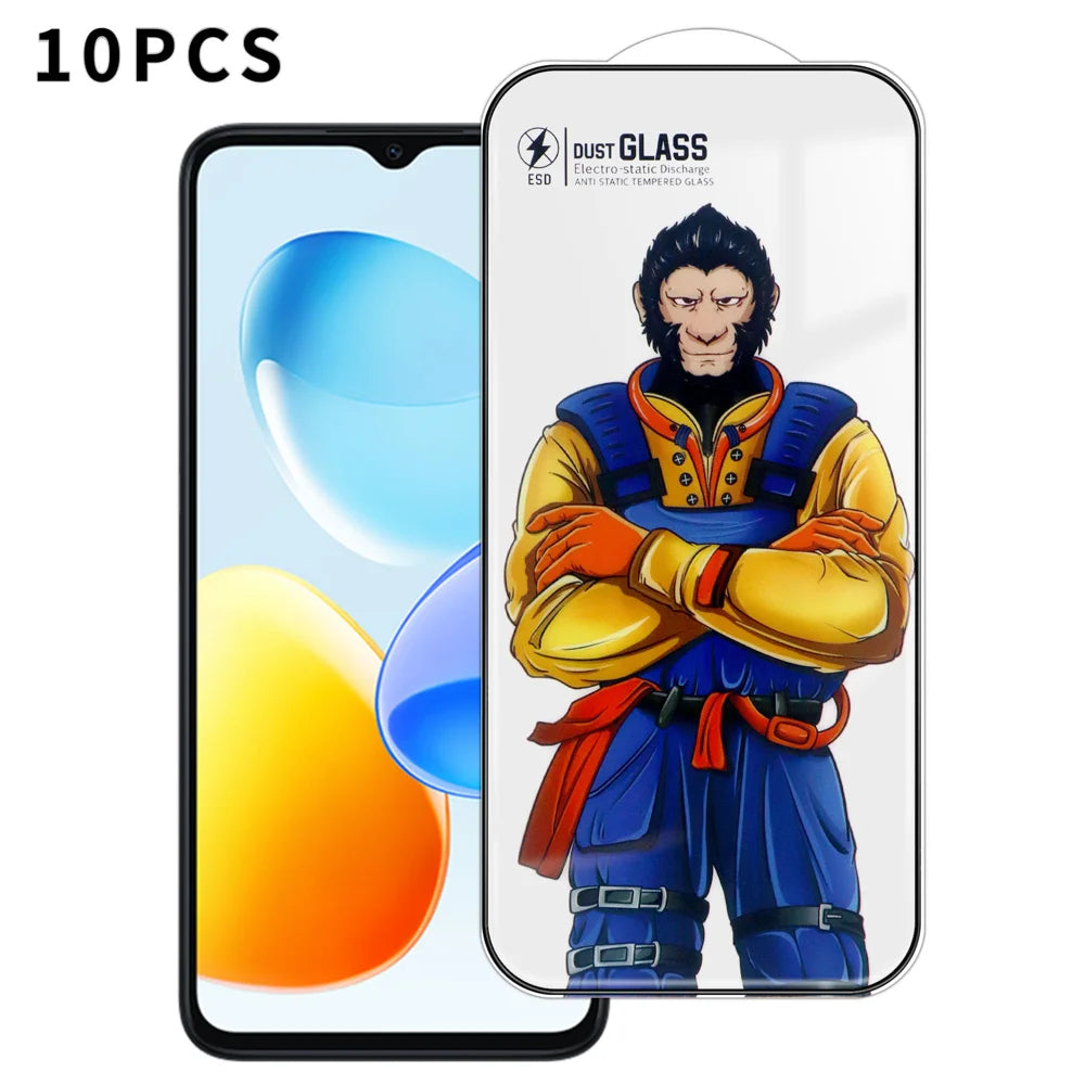 For Honor Play 50 10Pcs Full Screen Protector 3D Arc 120C Anti-Static Silk Printing High Aluminium-silicon Glass Film - As Shown - 1