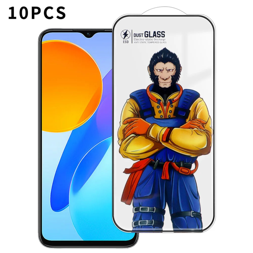 For Honor Play 30 5G 10Pcs Full Screen Protector 3D Arc 120C Anti-Static Silk Printing High Aluminium-silicon Glass Film - As Shown - 1